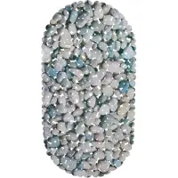 Relaxdays Tapis de bain antidérapant, aspect pierre (68 x 36 cm)