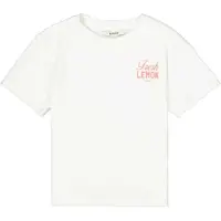 Garcia T-Shirt bleu clair / jaune citron / rouge clair / blanc