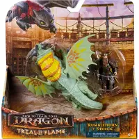 Näin Koulutat Lohikäärmeesi DreamWorks Dragons : Comment dresser son dragon - Lot de figurines d'action « Vikings et dragons », Haudrauf et Schädelbrecher, 4 ans, multicolore