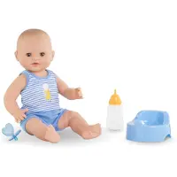 Corolle Brink and Wet Bath Baby Paul - 14 Boy Baby Doll with 3 accessoires - Botte