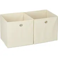 Relaxdays Lot de 2 boîtes de rangement (9 l, 2x, 30 x 30 x 30 cm)