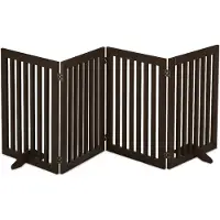 Relaxdays Barrière De Sécurité, Pliable, Autonome, H X L : 70 X 206 Cm, Avec Pieds, Pour Chiens, Marron