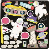 Adlibris Floss & Space Magnetic Fun & Games – FLS40P3561 – Jeu de société en plastique multicolore