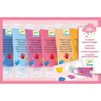 Djeco Set de 6 tubes de peinture à doigts Sweet