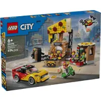LEGO City 60496 Centre de Livraison de Pizzas avec Véhicules, Avec Voiture Jouet, Scooter, Drone Et Borne d'Arcade, Cadeau Dès 6 Ans