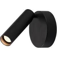 SLV KARPO 30 Single Spot, Applique murale et plafonnier rond noir LED, 3000K