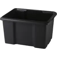 Rotho Bac de rangement empilable superposable 45 l noir