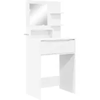 vidaXL Table de chevet pour chambre à coucher, blanche, 80 x 39,6 x 135 cm