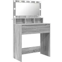 vidaXL Coiffeuse chambre gris Sonoma 80 x 39,6 x 135 cm