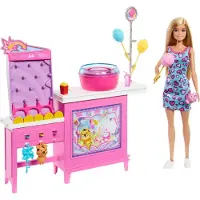 Barbie Cotton Candy Stand Doll Rose Enfants