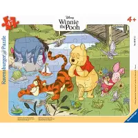Ravensburger Puzzle pour enfants Découvrir la nature avec Winnie l'ourson (47 pièces, puzzle à cadre)