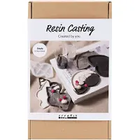 Creativ Company Set Hobbies Résine de Moulage Coquille de Conque Noir et Blanc
