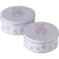 Boltze 2080035, Récipient, rond, 2 l, multicolore, blanc, métal, 1 kg
