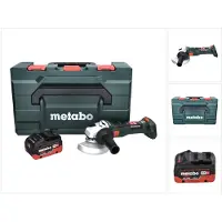 Metabo W 18 LT BL 11-125 Meuleuse d'angle sans fil 18 V 125 mm brushless + 1x Batterie 8,0 Ah + metaBOX - sans chargeur