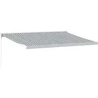 vidaXL Auvent rétractable Anthracite et blanc 4x3 m Tissu et aluminium