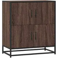 vidaXL Sideboard brun imitation chêne 68x35x76 cm Bois composite