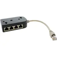 InLine ISDN-Verteiler 8x RJ45 Bu - 15cm - mit Endwiderständen
