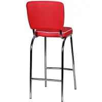 Wohnling Chaise de bar American Diner années 50 rétro rouge blanc WL1.718