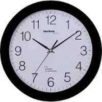 Technoline Horloge murale WT 8000 noire analogique