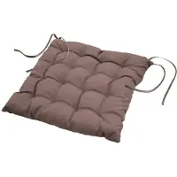 Douceur d'intérieur Coussin De Chaise Matelassé Avec Reliure Essentiel, 40 X 40 Cm