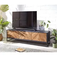 DELIFE Meuble-TV Famke 145 cm manguier teck 3 portes