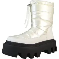 Buffalo Après-ski 'Flora' blanc / blanc perle