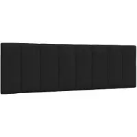 vidaXL Coussin de tête de lit "Hanko" Noir 160 cm Tissu