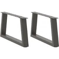 vidaXL Pieds de table basse en V 2 pièces Anthracite 70x(30-31,3) cm Acier
