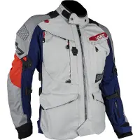 Leatt ADV MultiTour 7.5 Royal Gris Clair Bleu Rouge Veste Textile Imperméable Taille L
