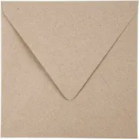 Creativ Company Enveloppe recyclée - 16 x 16 cm - Lot de 50 - Couleur beige
