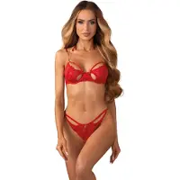 Obsessive Matildea - ensemble soutien-gorge dentelle rouge - L/XL