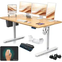 Kesser Bureau réglable en hauteur , électrique, avec mémoire de 3 positions, incluant des roulettes et un port USB