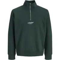 Jack & Jones Soho Quarter Full Zip Sweatshirt Vert S Homme