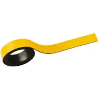 MAUL HEBEL bande magnétique (L)20 mm x (L)1.000 mm, jaune inscriptible, découpable individuellement (2x)