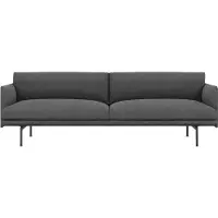 Muuto Outline Canapé Remix 163|Black | 3-Seater - Black Base