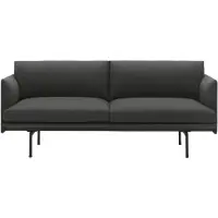 Muuto Outline Canapé Remix 163|Black | 2-Seater - Black Base