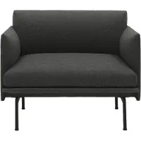 Muuto Outline Chaise Remix 163|Black