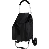 ProWorld Wózek Torba Na Kólkach Na Zakupy Ze Stelażem 53l, Noir