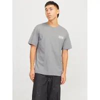 Jack & Jones T-Shirt 'Corp' gris / blanc