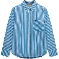 Superdry Chemisier 'Poplin' bleu / blanc