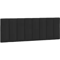 vidaXL Coussin de tête de lit "Hanko" noir 140 cm velours