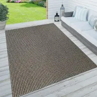 Paco Home Tapis d'intérieur et d'extérieur, terrasse et balcon, résistant aux intempéries, uni avec structure, dimensions 120 x 170 cm