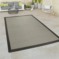 Paco Home Tapis d'intérieur et d'extérieur pour balcons et terrasses, aspect sisal, gris-vert, différentes couleurs, dimensions 120 x 170 cm