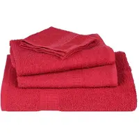 vidaXL Serviettes de toilette 2 pièces FROGN Rouge 30 x 30 cm 100 % coton