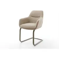 DELIFE Cantilever Pejo-Flex tissu mixte couleur boue pied cantilever plat aspect titane ressorts ensachés