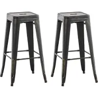 CLP lot de 2 tabourets de bar Joshua