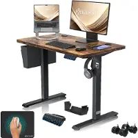 Kesser Bureau réglable en hauteur , électrique, avec mémoire de 3 positions, incluant des roulettes et un port USB
