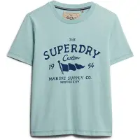 Superdry T-shirt 'Heritage Hamptons' bleu marine / aqua