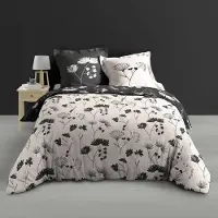 Douceur d'intérieur Parure De Couette 100% Coton 78 Fils Imprimée 240x220 2 Taies