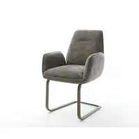 DELIFE Cantilever Zoa-Flex bouclé doux couleur boue pied cantilever plat aspect titane resorts ensachés